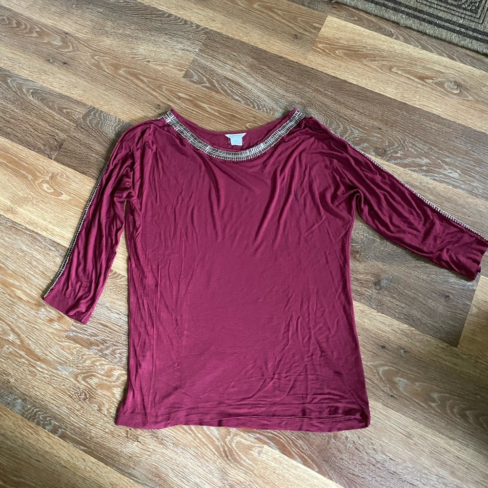 Club Monaco burgundy top